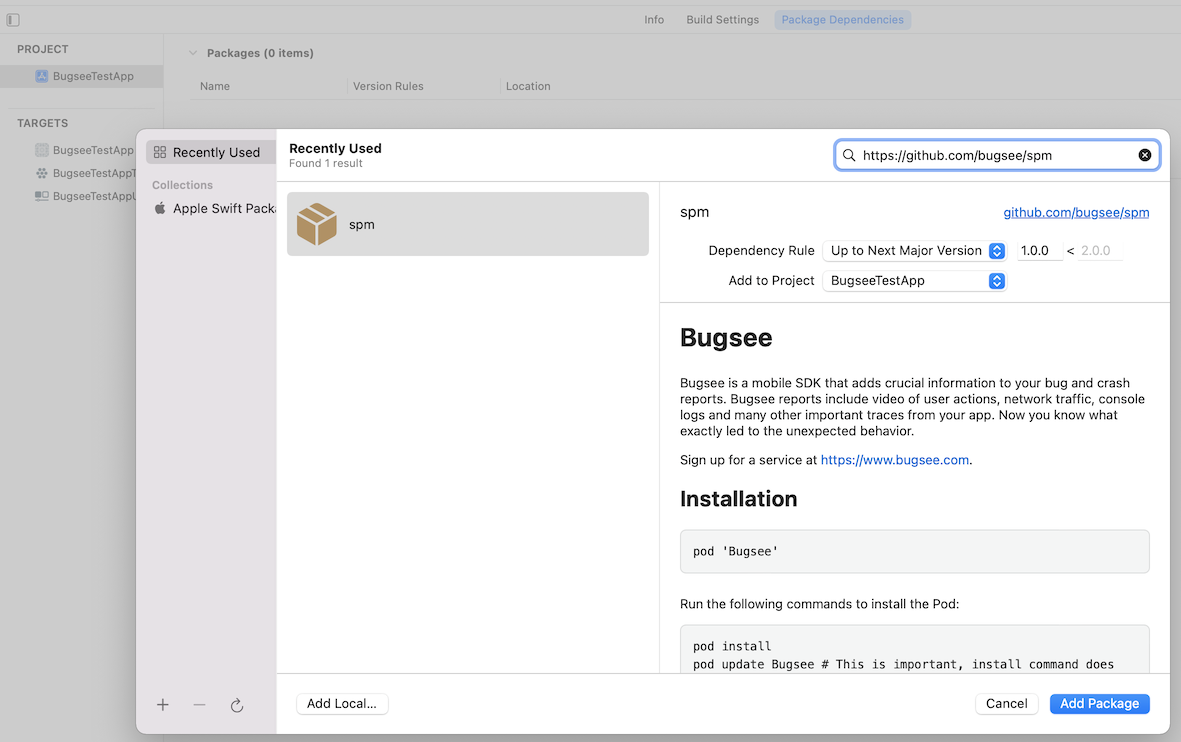 Add to Swift Package Manager