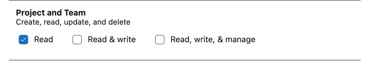 Project and Team scope