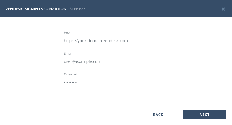 Provide authentication info