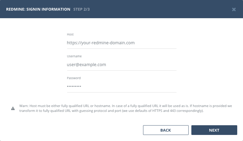 Provide authentication info