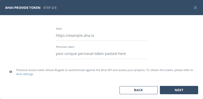 Paste personal token