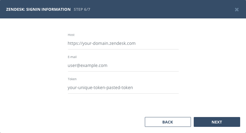 Provide authentication info
