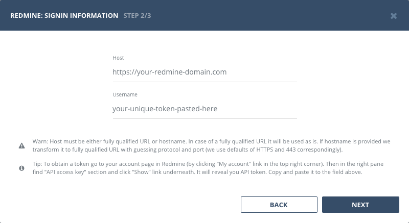 Paste personal token
