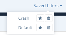Saved filters