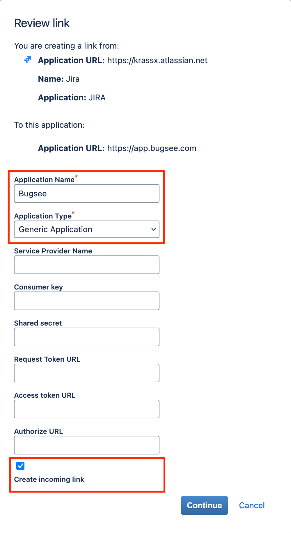 Link applications