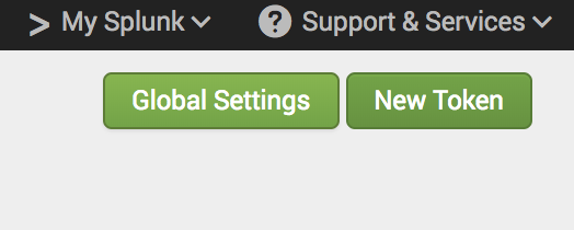 Global settings button