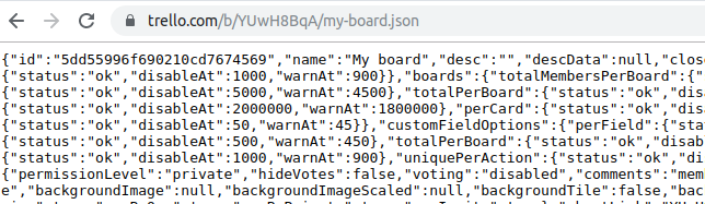 Get JSON view of the board