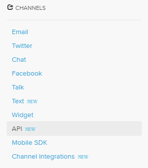 API settings