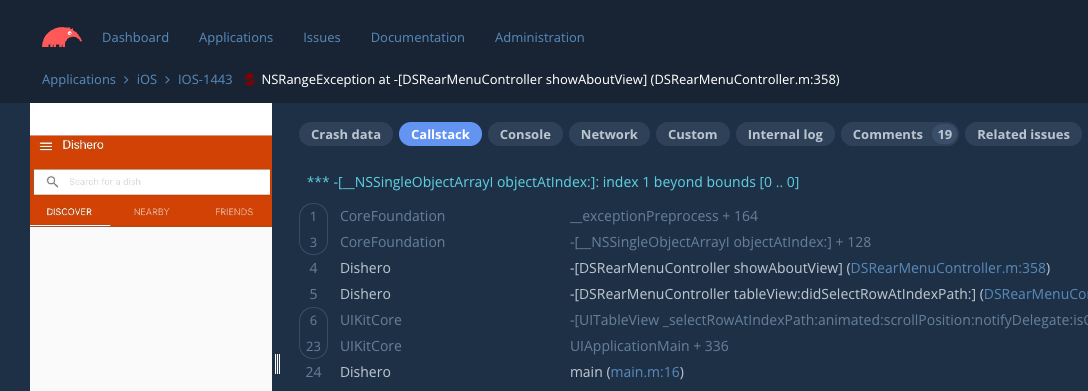 Bugsee Crash